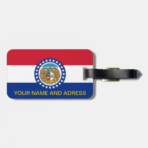 Etiqueta de equipaje con bandera de Misuri, Estado