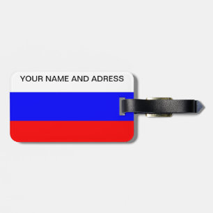 Etiqueta de equipaje con bandera de Rusia