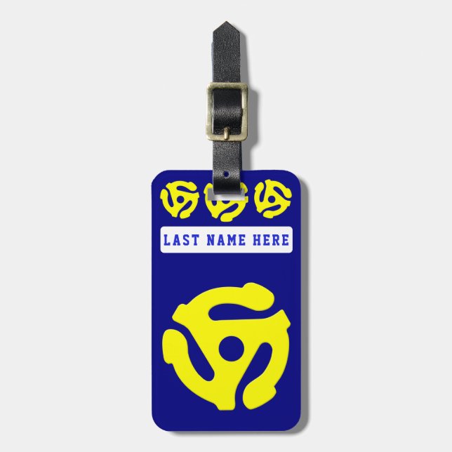 Etiqueta de equipaje de 45 RPM 2 (añada su direcci (Frente Vertical)