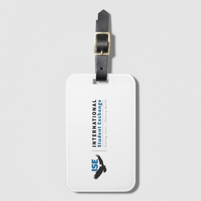 Etiqueta de equipaje de acrílico ISE (Anverso vertical)