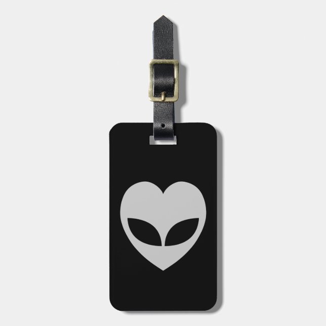 Etiqueta de equipaje de Alien Love Heart (Frente Vertical)
