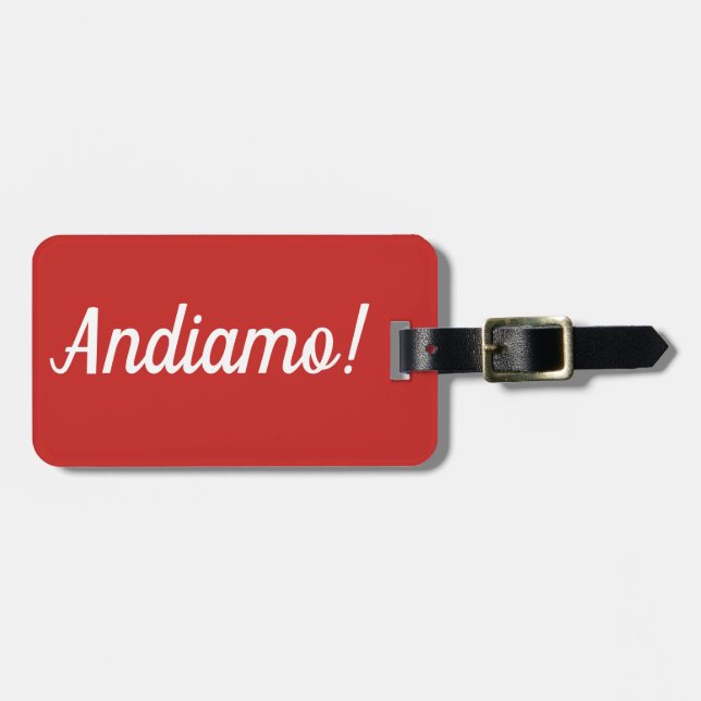 Etiqueta de equipaje de Andiamo (Frente Horizontal)