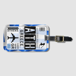 Etiqueta de equipaje de Atenas Grecia