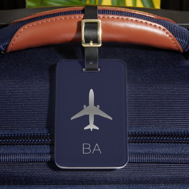 Etiqueta de equipaje de avión de aviación personal (Anverso In situ 2)