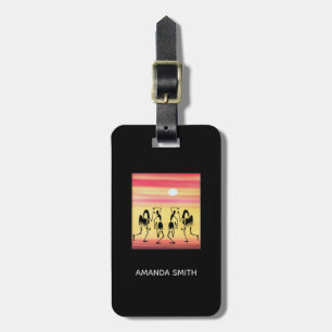 Etiqueta de equipaje de baile de fin de semana de 