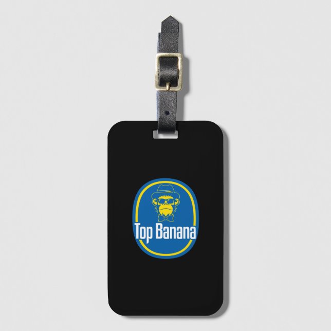 Etiqueta de equipaje de banana superior (Anverso vertical)