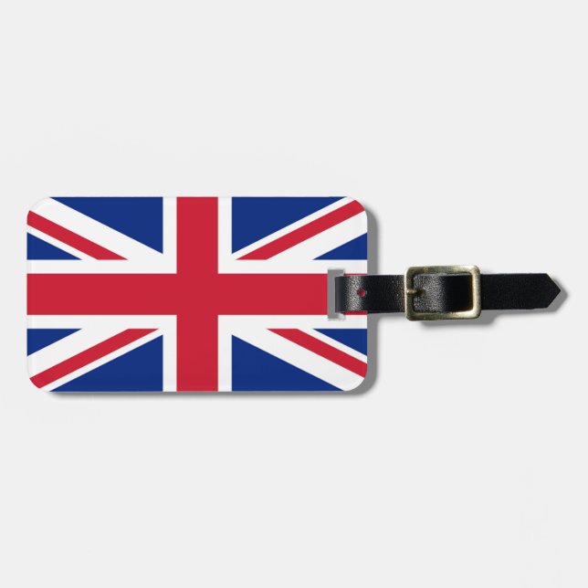Etiqueta de equipaje de bandera británica (Frente Horizontal)