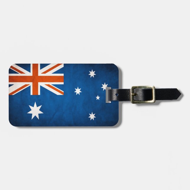 Etiqueta de equipaje de bandera de Australia (Frente Horizontal)
