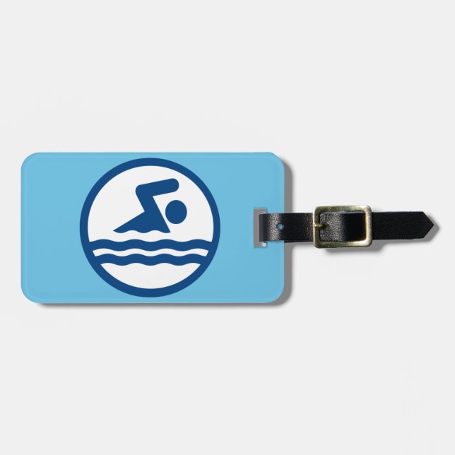 Etiqueta de equipaje de baño del personalizado (Frente Horizontal)