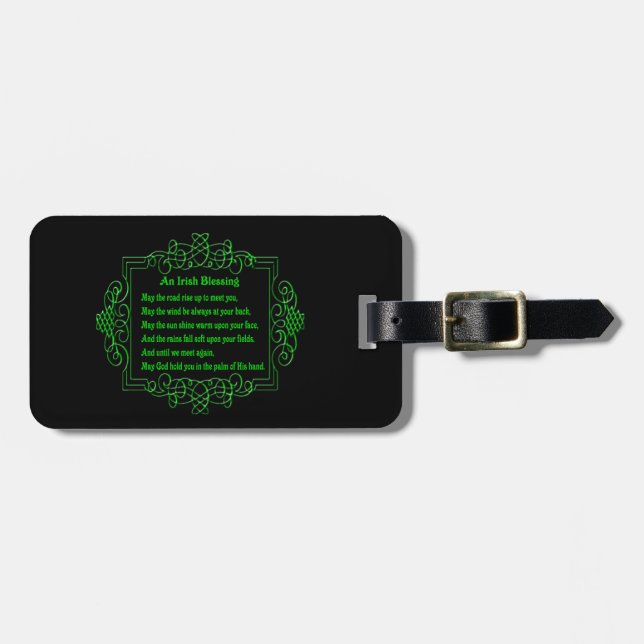 Etiqueta de equipaje de Bendición irlandesa person (Frente Horizontal)