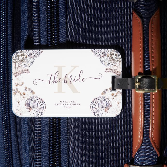 Etiqueta de equipaje de Bride Boho (Anverso In Situ 4)