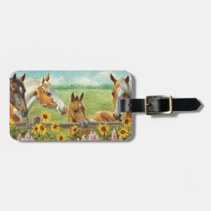Etiqueta de equipaje de caballos de personalizado