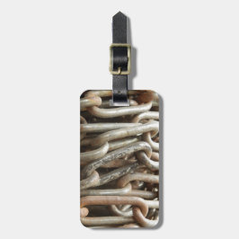 Etiqueta de equipaje de cadena antigua