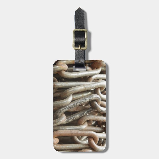 Etiqueta de equipaje de cadena antigua (Frente Vertical)