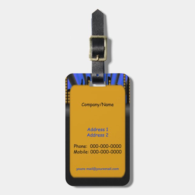 Etiqueta de equipaje de City Scaps (Frente Vertical)