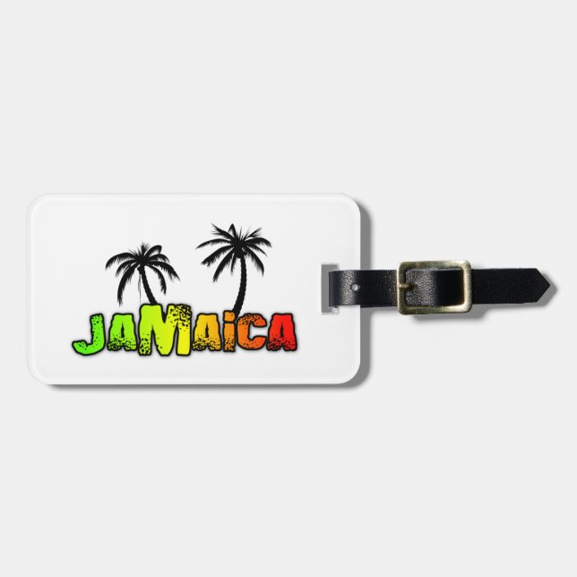 Etiqueta de equipaje de cocoteros de Jamaica (Frente Horizontal)