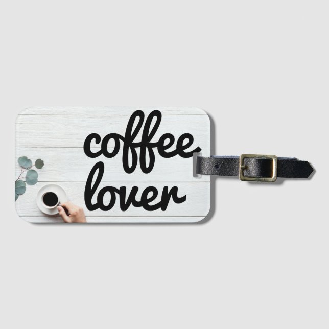 Etiqueta de equipaje de Coffee Lover (Anverso horizontal)