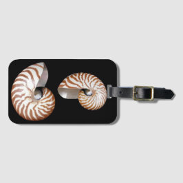Etiqueta de equipaje de conchas de Nautilus