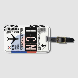 Etiqueta de equipaje de Corea del Sur