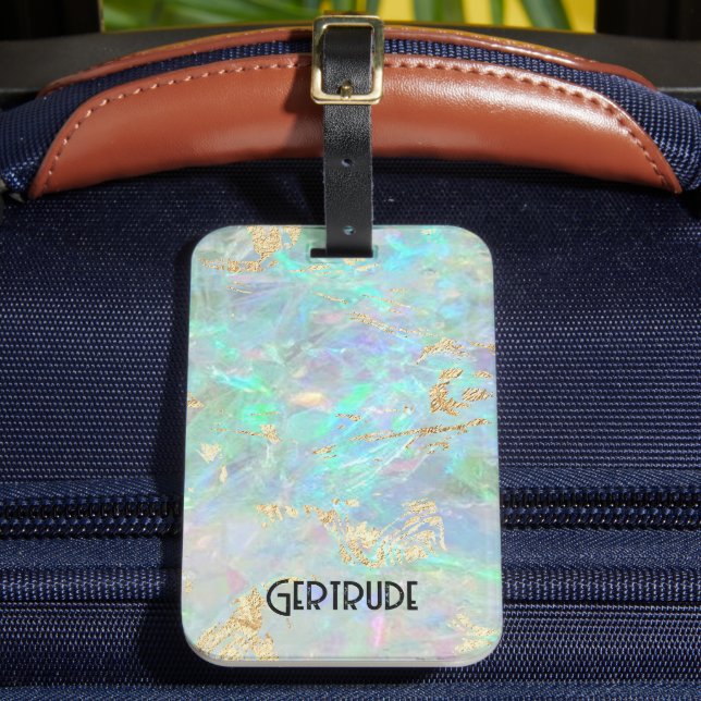 etiqueta de equipaje de crystal opal (Anverso In situ 2)