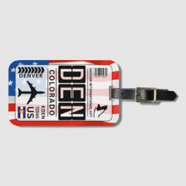 Etiqueta de equipaje de Denver Colorado
