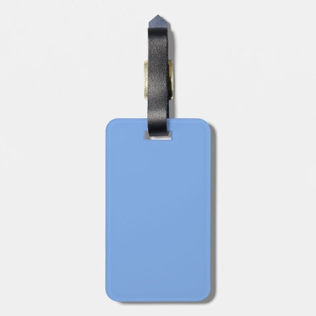 Etiqueta de equipaje de doble cara azul (Atrás Vertical)