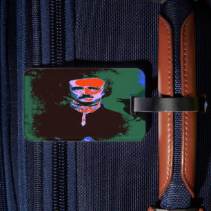Etiqueta de equipaje de Edgar Allan Poe Pop Art