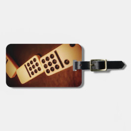 Etiqueta de equipaje de efecto dominó