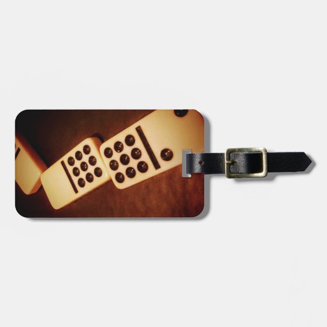 Etiqueta de equipaje de efecto dominó (Frente Horizontal)