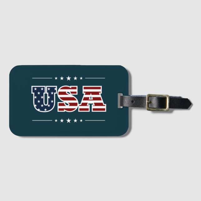 Etiqueta de equipaje de Estados Unidos (Anverso horizontal)