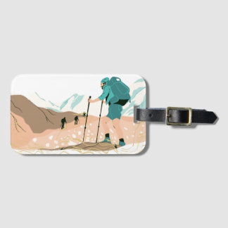 etiqueta de equipaje de excursión