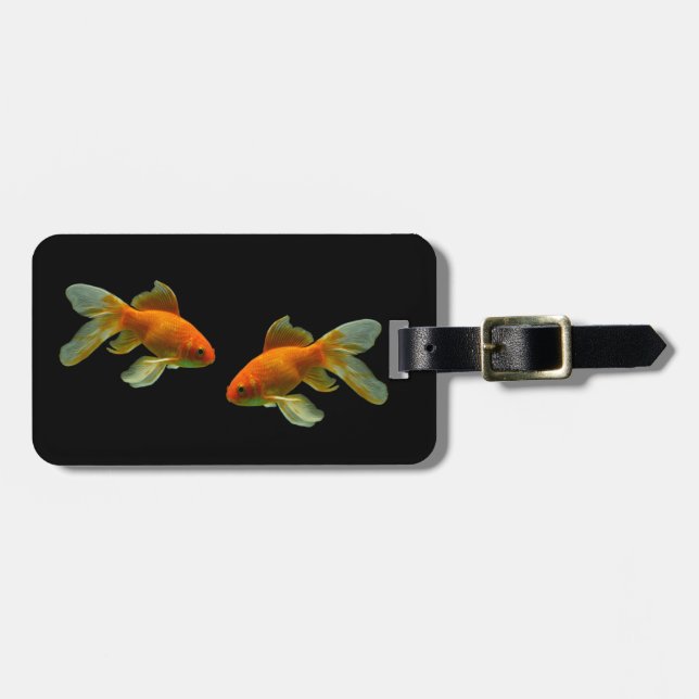 Etiqueta de equipaje de Fancy Goldfish (Frente Horizontal)