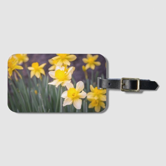 Etiqueta de equipaje de flores increíbles (Anverso horizontal)