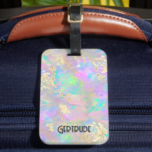 etiqueta de equipaje de foto mineral opal