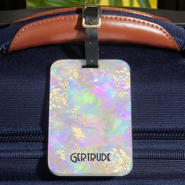 etiqueta de equipaje de foto mineral opal (Anverso In situ 2)