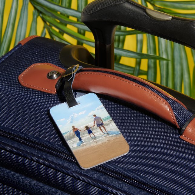Etiqueta de equipaje de fotos de personalizado con (Reverso In Situ 3)