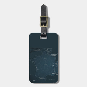 Etiqueta de equipaje de Francia con correa de cuer