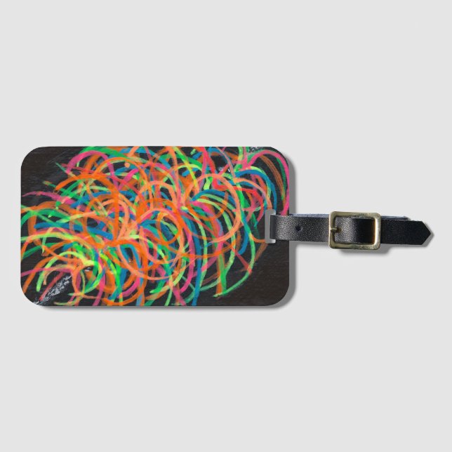 Etiqueta de equipaje de fuerte colisión de iones (Anverso horizontal)