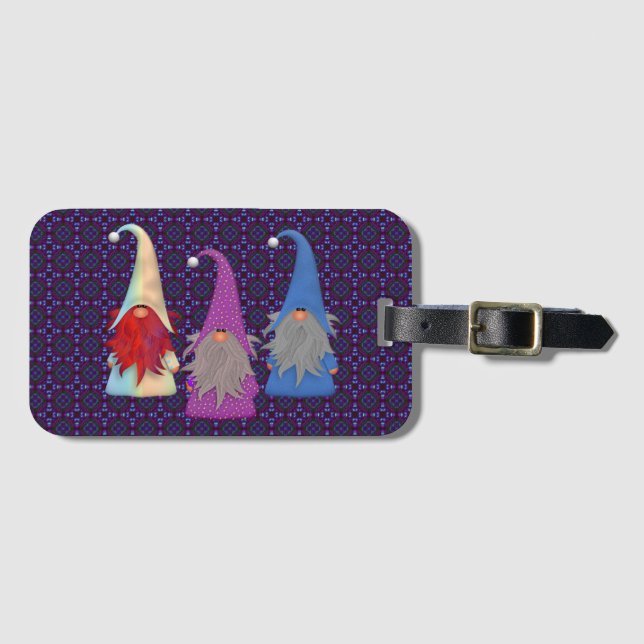 Etiqueta de equipaje de Gnomes Trio (Anverso horizontal)