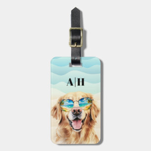 Etiqueta de equipaje de Golden Retriever