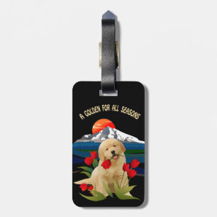 Etiqueta de equipaje de Golden Retriever