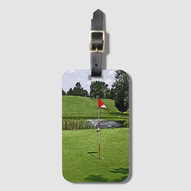 Etiqueta de equipaje de golf Gimme (Anverso vertical)