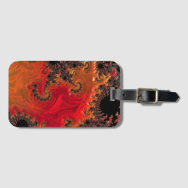 Etiqueta de equipaje de incendio y belleza