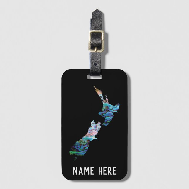 ETIQUETA DE EQUIPAJE DE KIWI PAUA PERSONALIZADA (Anverso vertical)