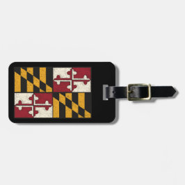 Etiqueta de equipaje de la bandera de Maryland con