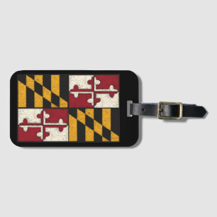 Etiqueta de equipaje de la bandera de Maryland con