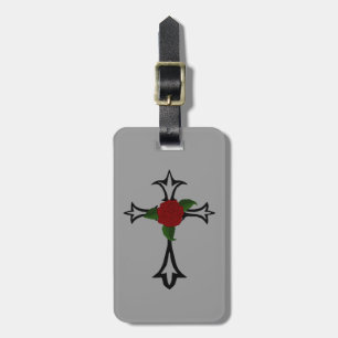 Etiqueta de equipaje de la cruz tribal personaliza