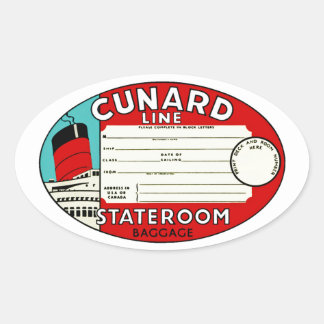 Etiqueta de equipaje de la línea Cunard