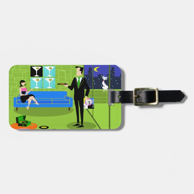 Etiqueta de equipaje de la pareja del Personalizad (Frente Horizontal)