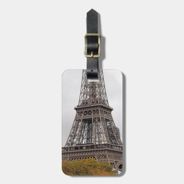 Etiqueta de equipaje de la torre Eiffel de París (Frente Vertical)